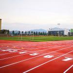 15mm Thickness Eco-friendly Sports Flooring Red Full PU Athletic Track for sale