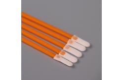 China 70mm PP Stick Flat Tip Swabs Double Knitted Cleanroom Microfiber swabs supplier