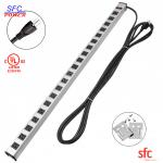 Heavy Duty Slim Multi Outlet Power Strip , 20 Outlet Grounded Multi Plug Extension Cord for sale