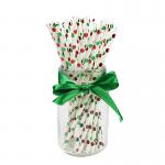Custom Bendable Drinking Biodegradable Paper Straws Green Gold Foil Color for sale