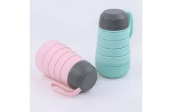 China 400ML Telescopic Silicone Bottle With Pill Storage Space supplier