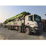 Special Zoomlion Concrete Pump Truck 56M Maximum Cloth Height Scania Chassis 8x4 Drive Mode for sale