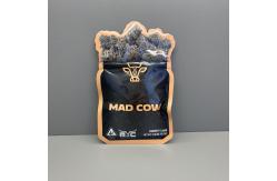 China weed Flower ziplockk Packaging Bags Shaped Custom Die Cut Bag With Window supplier