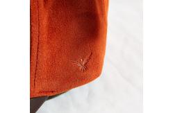 China Custom 56CM Suede Embroidered Baseball Caps With PU Brim supplier