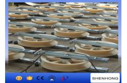 China 660MM Diameter Single Conductor Wire Rope Pulley Galvanized Steel Frame supplier