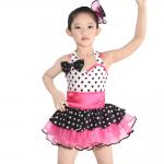 Polka Dots Kids Dance Clothes Multicolor Ballet Spandex Dance Dress for sale