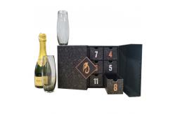 China 12 Day Wine Advent Calendar Box Custom Empty Christmas Countdown Gift Box supplier