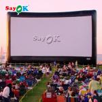 Blow Up Projector Screen Portable 50 Ft ROHS Commercial Inflatable Movie Screen for sale