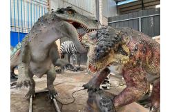 China Dinosaur Park 3D Dinosaur Animatronics dilophosaurus Robot Dinosaur Model supplier