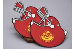 China Soft Ultrasonic Cut Silicone Rubber Patch With Flat Printing Logo supplier