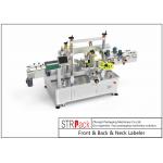 180pcs/Min Bottle Labeling Machine For Front Back Neck Surface Three Stickers