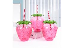 China Custom Plastic Cute Milk Tea Cup Portable Juice Bottle With Lid supplier