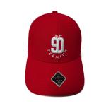 Cute Red Custom 3D Embroidery Baseball Caps 100% Cotton Twill Material for sale