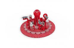 China 0.55mm PVC Tarpaulin Pink Inflatable Combos Octopus Playground CE EN71 EN14960 supplier