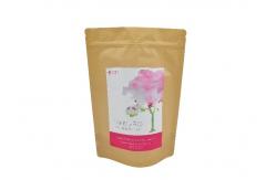 China Biodegradable Stand Up Pouches Custom Design Kraft Paper Coffee Packaging Bags supplier
