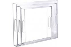 China 16x12x2inch 5mm PMMA Cast Custom Plexiglass Clear Acrylic Tray With Handles supplier