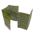 custom design three folded commercial leaflet printing Glossy Art Paper for sale