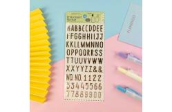 China Non Toxic Hot Foil Stamping Stickers Alphanumeric Custom Embossed Stickers supplier