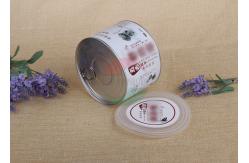 China Glossy / Matte Lamination Paper Composite Cans With Transparent Plastic Cap supplier