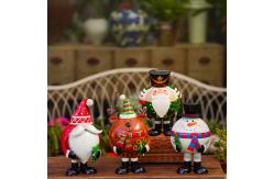 China Santa Claus Custom Metal Christmas Decoration Ornaments Rustproof supplier
