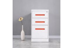 China 3 Drawer Cyber Lock 20.8KG Metal Mobile Pedestal With Wheels supplier