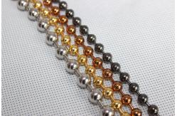 China Hanging Ball Chain Beaded Wire Mesh Curtain Shimmer Metal Area Separators supplier