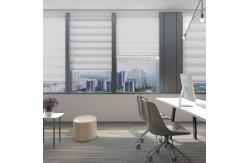 China Flame Retardant Polyester Fiber Day And Night Double Layer Blackout Zebra Blinds Fabric supplier