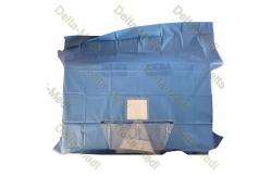 China Sterile Craniotomy Drape With Fenestration Incise Film And Fluid Collection Pouch supplier