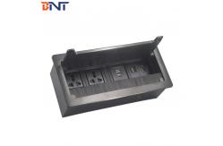 China Factory Wholesale Brushed Aluminum Multimedia Office Hidden Desktop Power Socket Box supplier