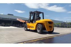 China 10 Ton Glass Lifting Diesel Engine Forklift Truck Extension Skewer supplier