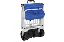 China Retractable Handle Collapsible Camping Trolley Folding Wagon With Rubber Wheels PP supplier