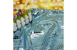China Iridescent Holographic Lurex Metallic Sequin Fabric 112cm Width Heavyweight supplier
