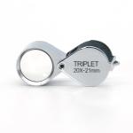 Foldable Triplet Lens Jewelry Loupe 20X Gem Identifying for sale