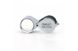 China Foldable Triplet Lens Jewelry Loupe 20X Gem Identifying supplier