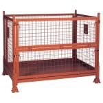 200kg - 800kg Collapsible Wire Container , Foldable Orange Color Metal Pallet Crates for Toys Storage for sale