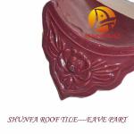Custom Chinese Rose Red Glazed Ceramic Roof Tiles frost resistant 220mm for sale