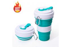 China SGS Collapsible Silicone Drinking Coffee Cup 550ML With Lid supplier