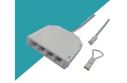 China White / Black LED Cabinet Junction Box 2.54 Port Halogen Connector supplier
