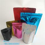 Holographic Packaging Stand Up Zipper Pouch Bags Customization Printed For Clothing for sale