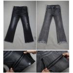 Cotton Power Stretch Dark Black Jeans Denim Fabric For Skinny Leggings Women Men for sale