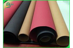 China 0.55MM / 0.3MM Double Side Smooth Kraft Paper Roll Washable Black supplier