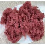 Recycled Polyester Staple Fiber 1.5D 38mm Dope Dyed Red for sale