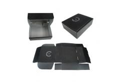China 6x4x3 Black Shipping Tuck Top Mailer Box Custom With Window supplier