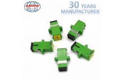 China Ftth SM SC APC Simplex Adapter With Shuttle Laser Marking supplier