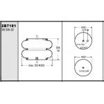 W01-358-7181 Goodyear Air Spring 2B12-411 ContiTech Number FD330-22 472 for sale