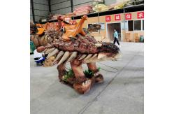 China Electric Ride On Animated Rideable Dinosaur Animatronic Ankylosaurus Scooter Model supplier