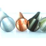 Wire Diameter 2mm 50mm Pitch 4:1 Electroplated Gold Spiral Bound Coil