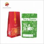 Customization Gravure Printing Tea Packaging Bag With Hot Seal Zipper for sale