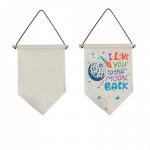 Sublimation Banner Blanks Printable Decorative Linen Sublimation Triangle Flag for sale
