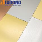 3mm Gold Silver Brushed Acm Aluminum Panels Fireproof Core